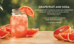 Vodka Smirnoff con zumo natural 4 Vodka Smirnoff Sourced Grapefruit